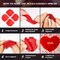 3000 Pcs Artificial Rose Petals with 48 Pcs Heart Flameless Candles Battery LED Tea Lights Candles Set Valentine's Day Wedding Anniversary Decoration